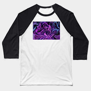 Purple fluid Abstract Baseball T-Shirt